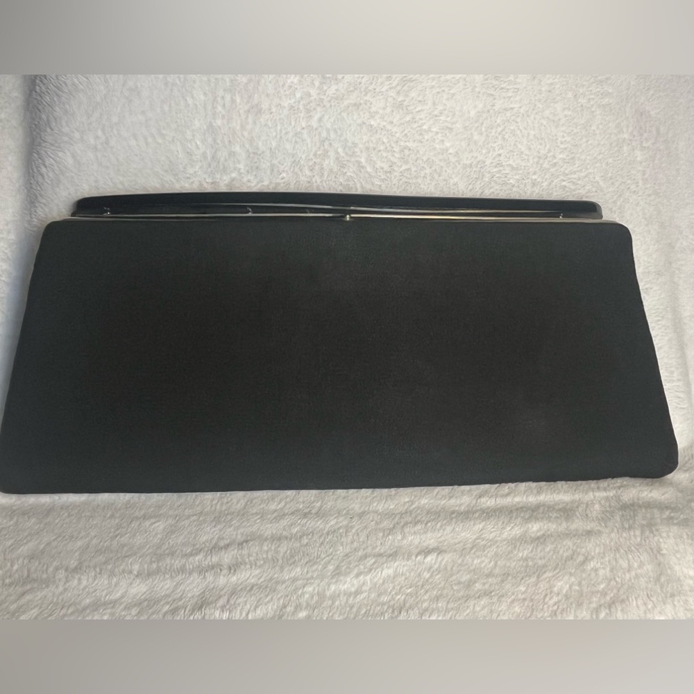 Vintage black fabric evening clutch